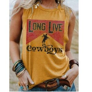 Long Live Cowboys Horse Casual Tank